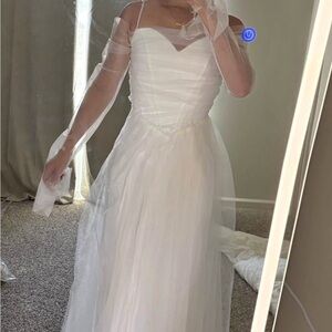 Elegant White Evening Gown